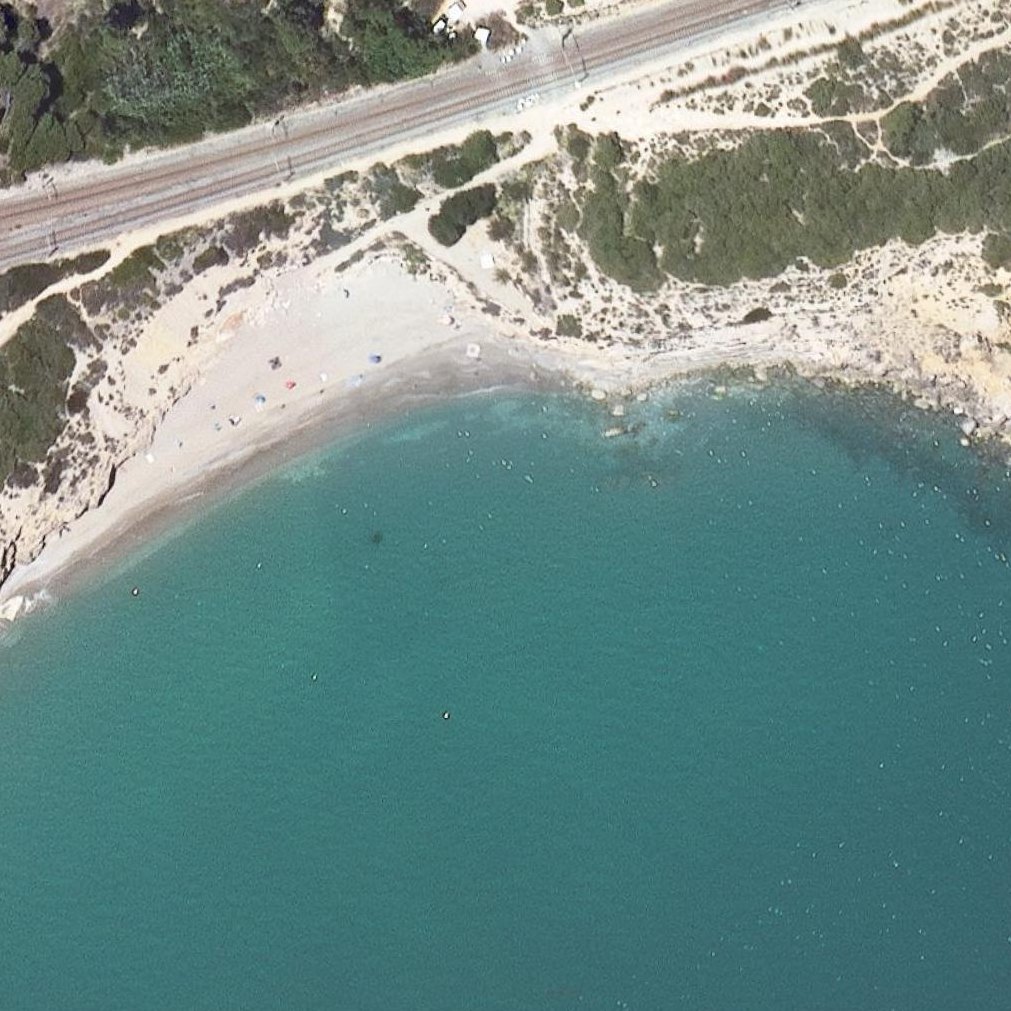 Aerial map of Playa del Muerto