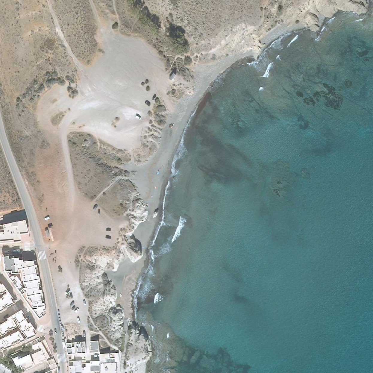 Aerial map of Playa del Peñón Blanco