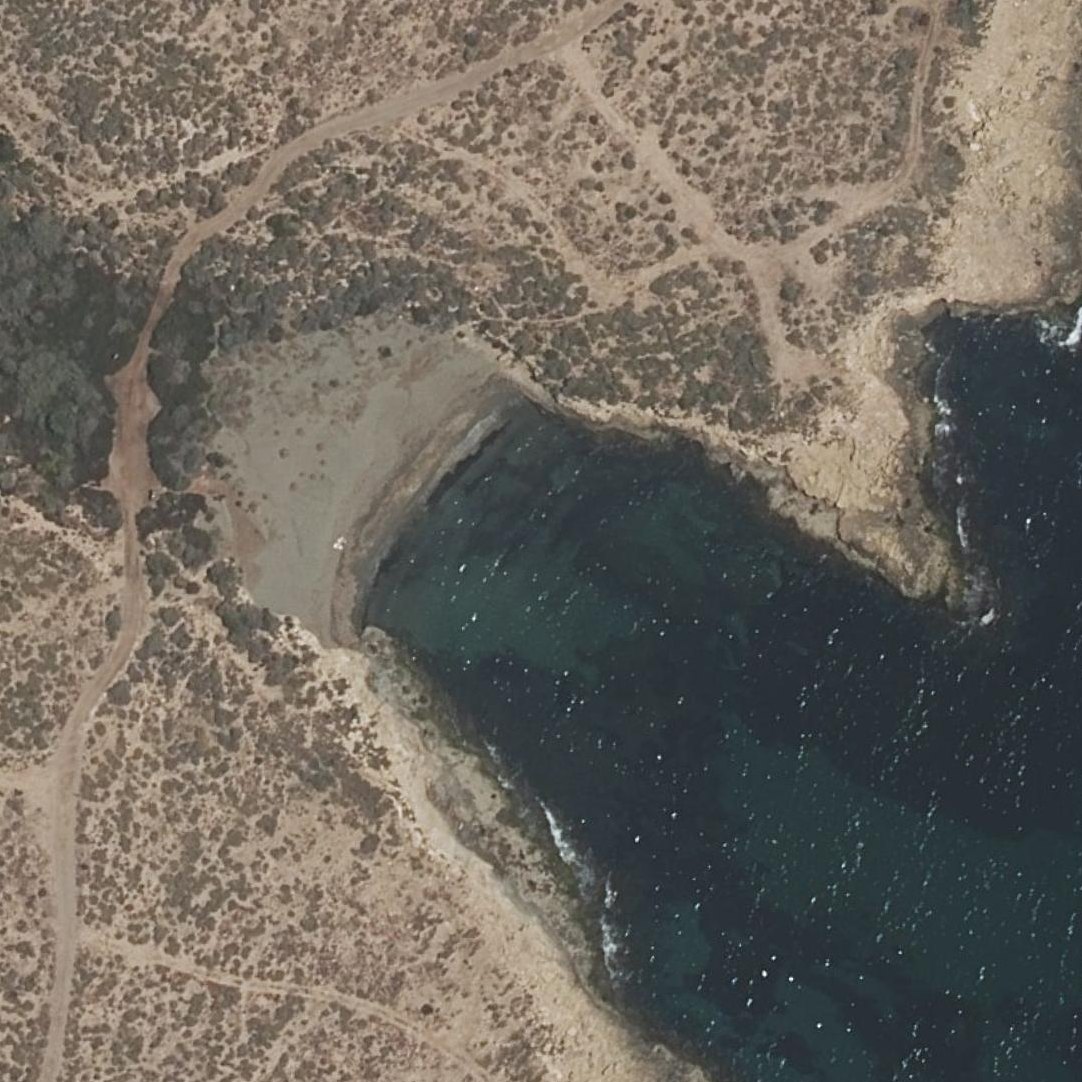 Aerial map of Playa del Pocico del Animal
