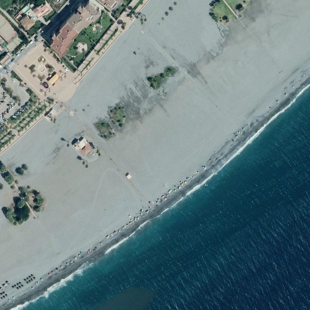 Aerial map of Playa del Poniente