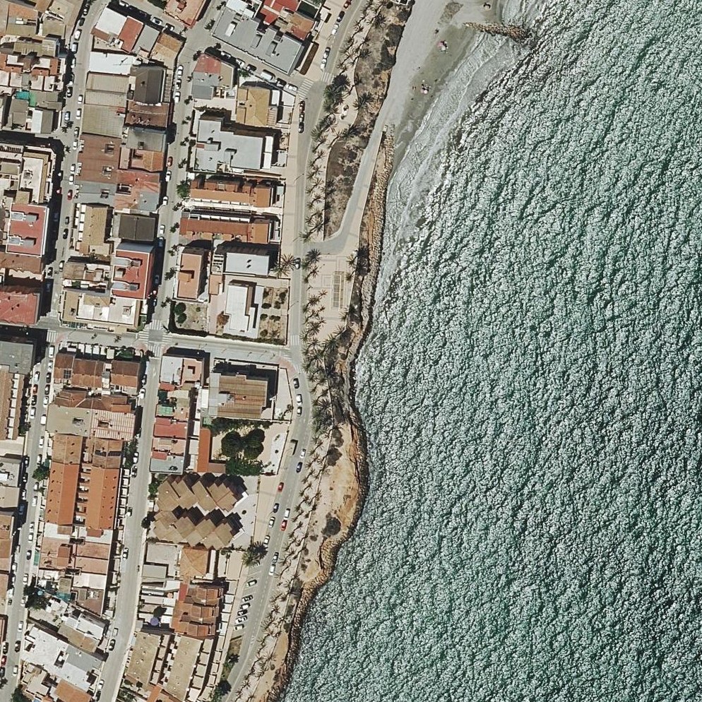 Aerial map of Playa del Puerto
