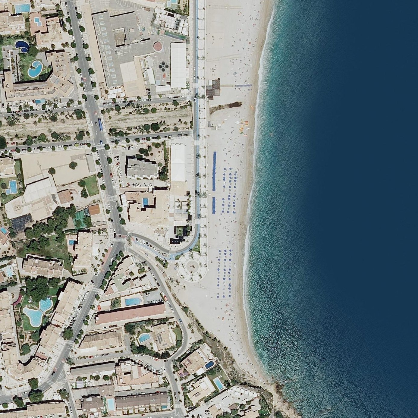 Aerial map of Playa del Racó Albir