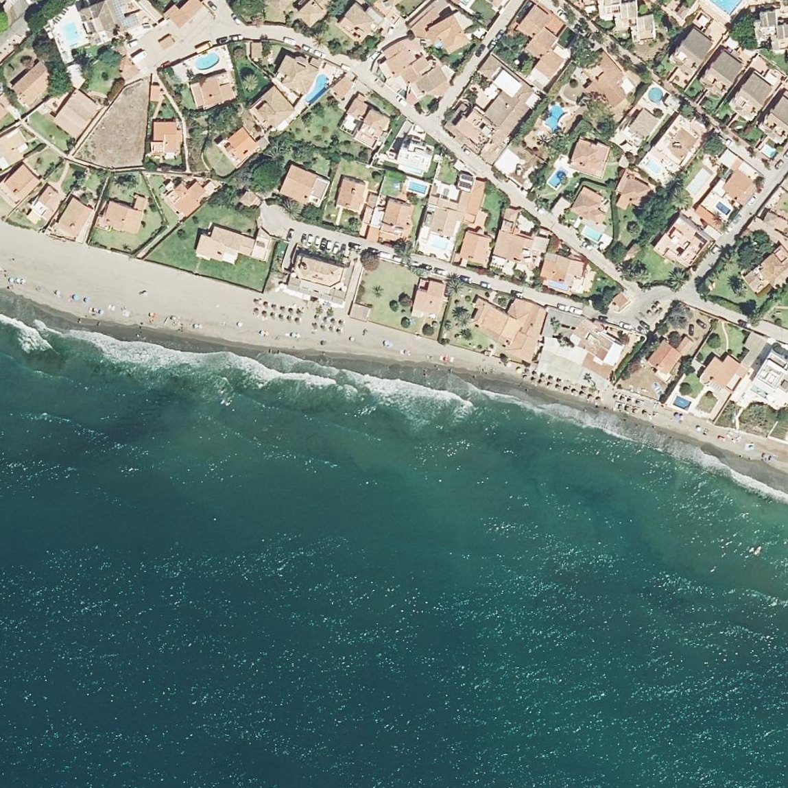 Aerial map of Playa del Río Sequillo