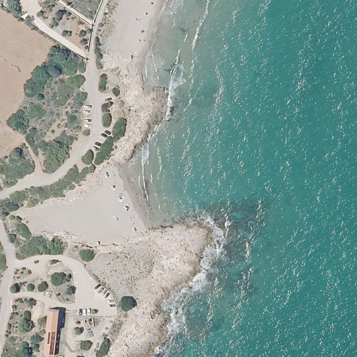 Aerial map of Playa Del Ruesco
