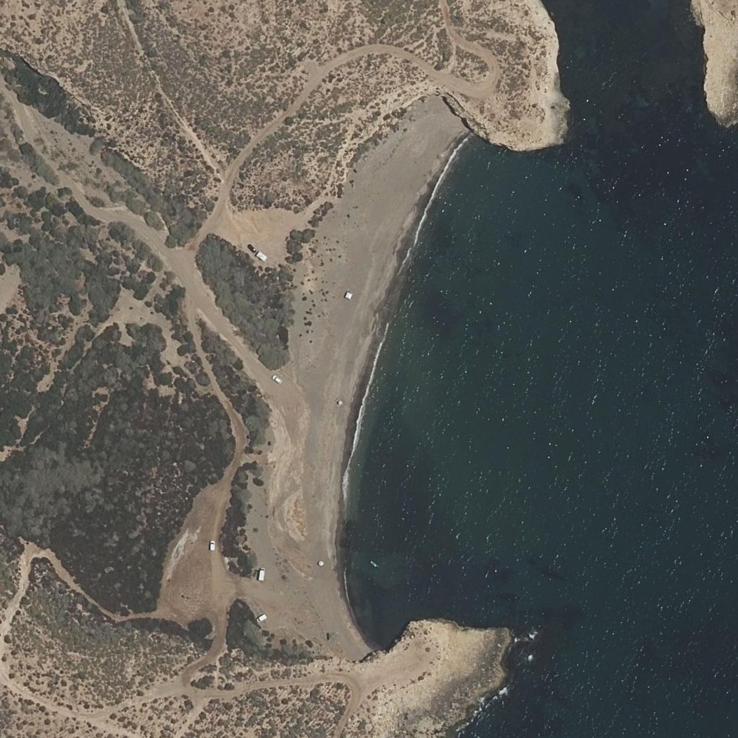 Aerial map of Playa del Saladar