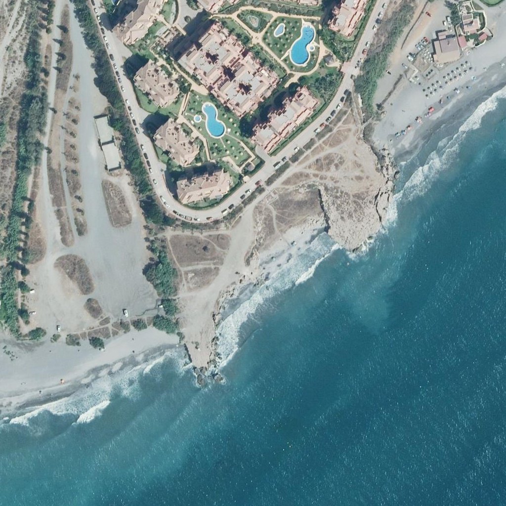 Aerial map of Playa del Sillón