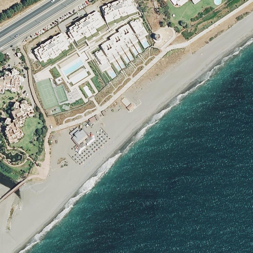 Aerial map of Playa del Velerín