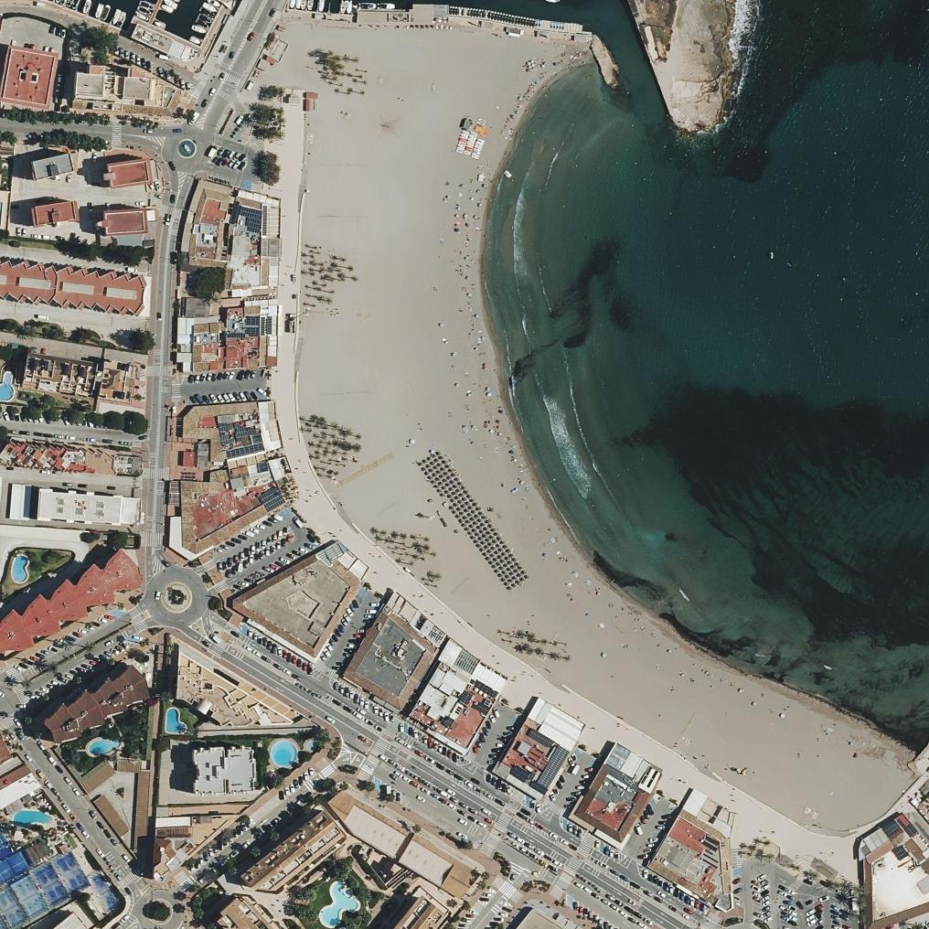 Aerial map of Playa Delarenal, Alicante