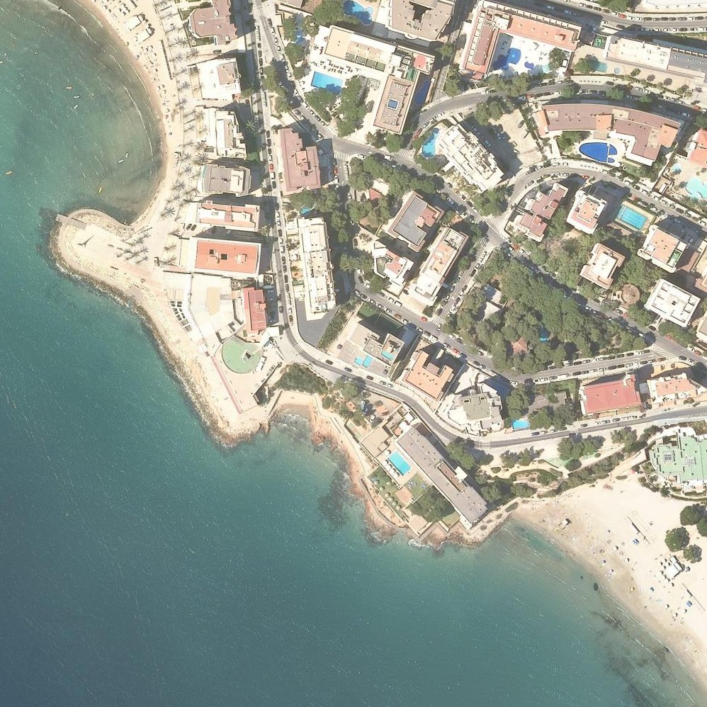 Aerial map of Playa dels Pilons