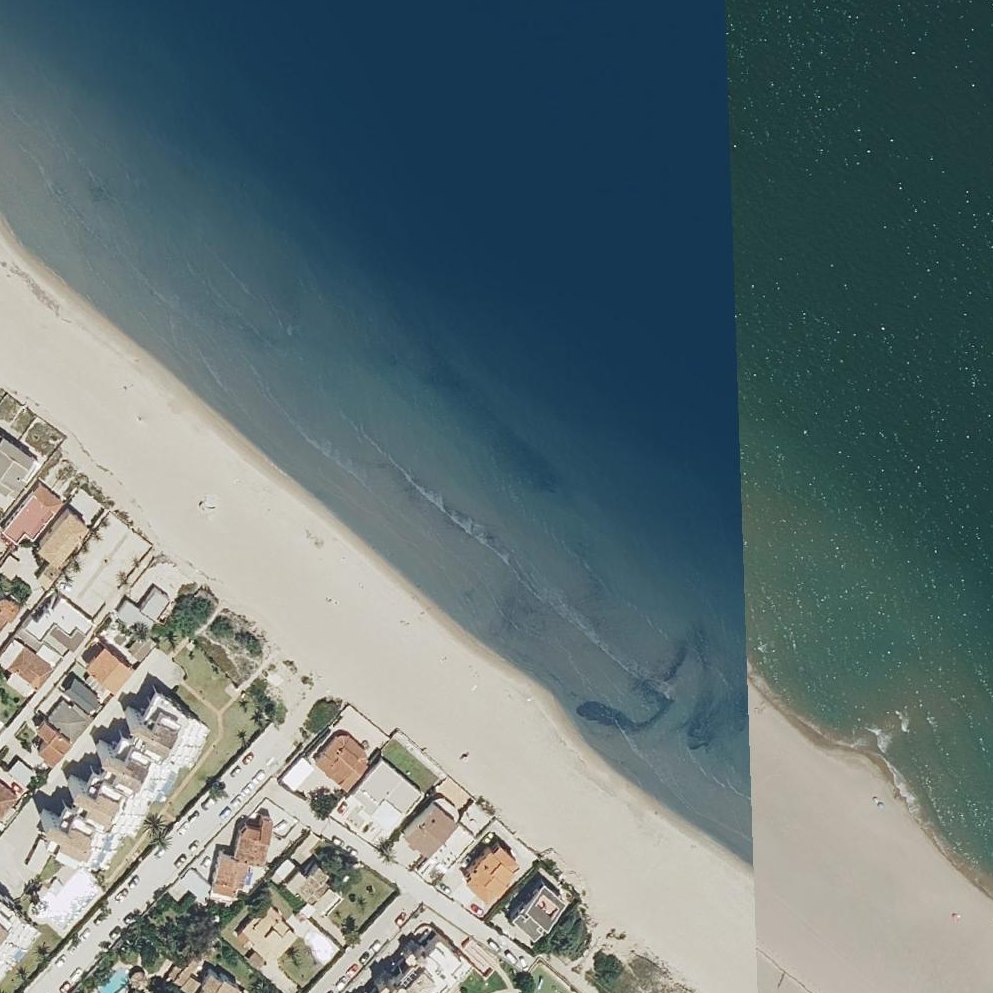 Aerial map of Playa Dénia