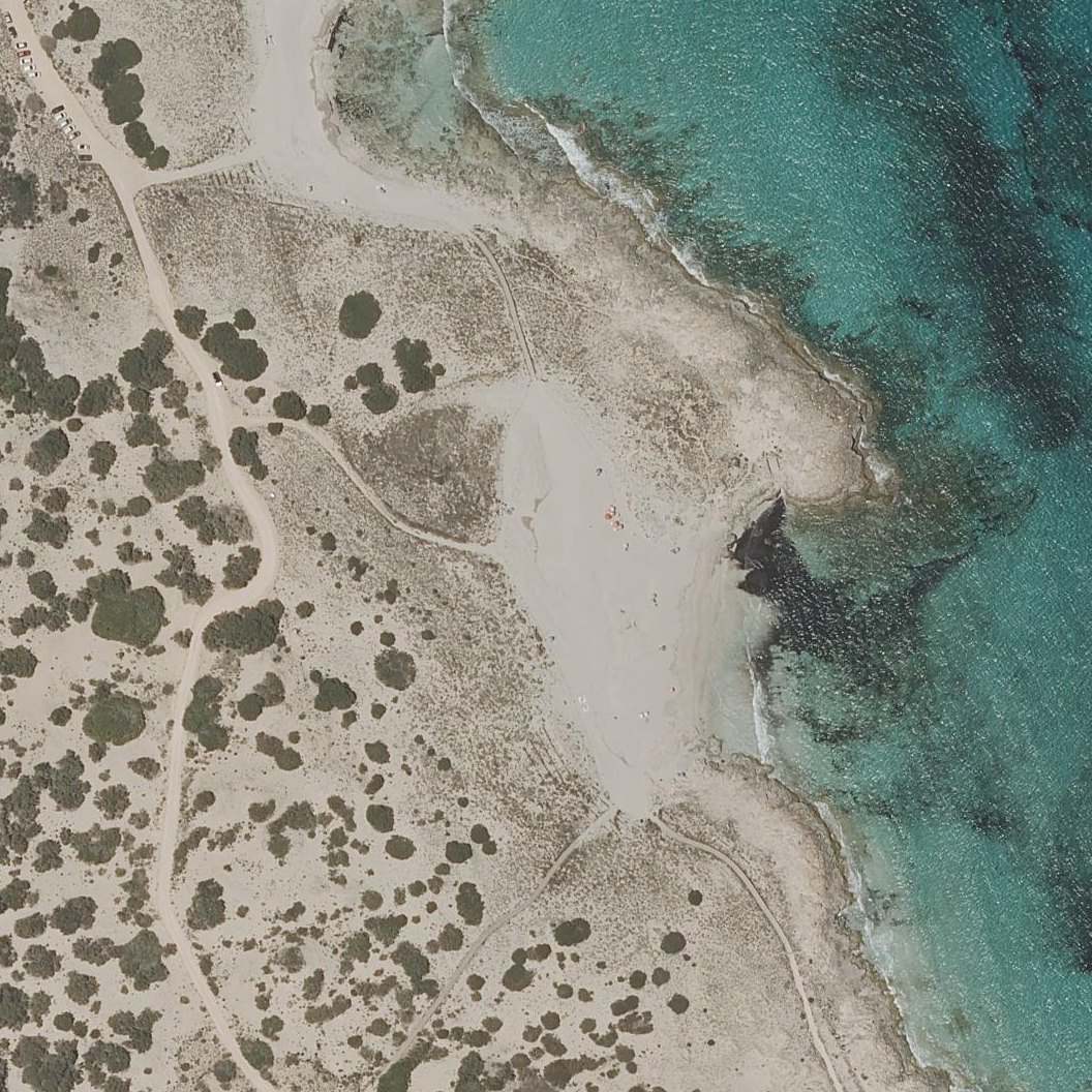 Aerial map of Playa des Trucadors