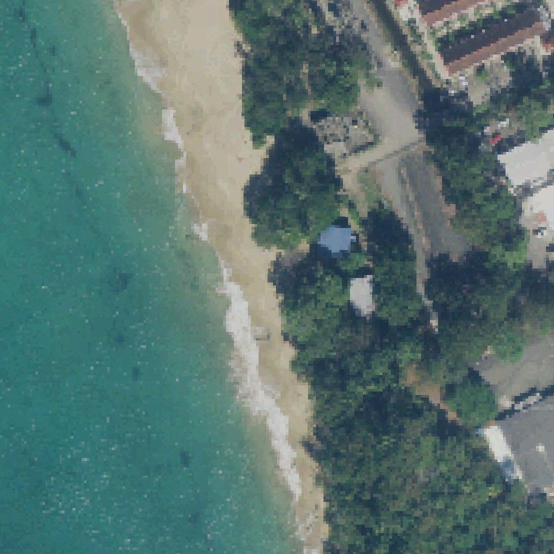 Aerial map of Playa Doña Lala Beach