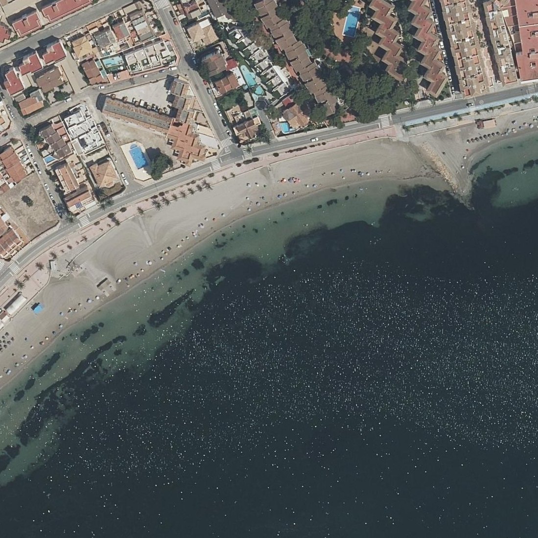 Aerial map of Playa el Castillico
