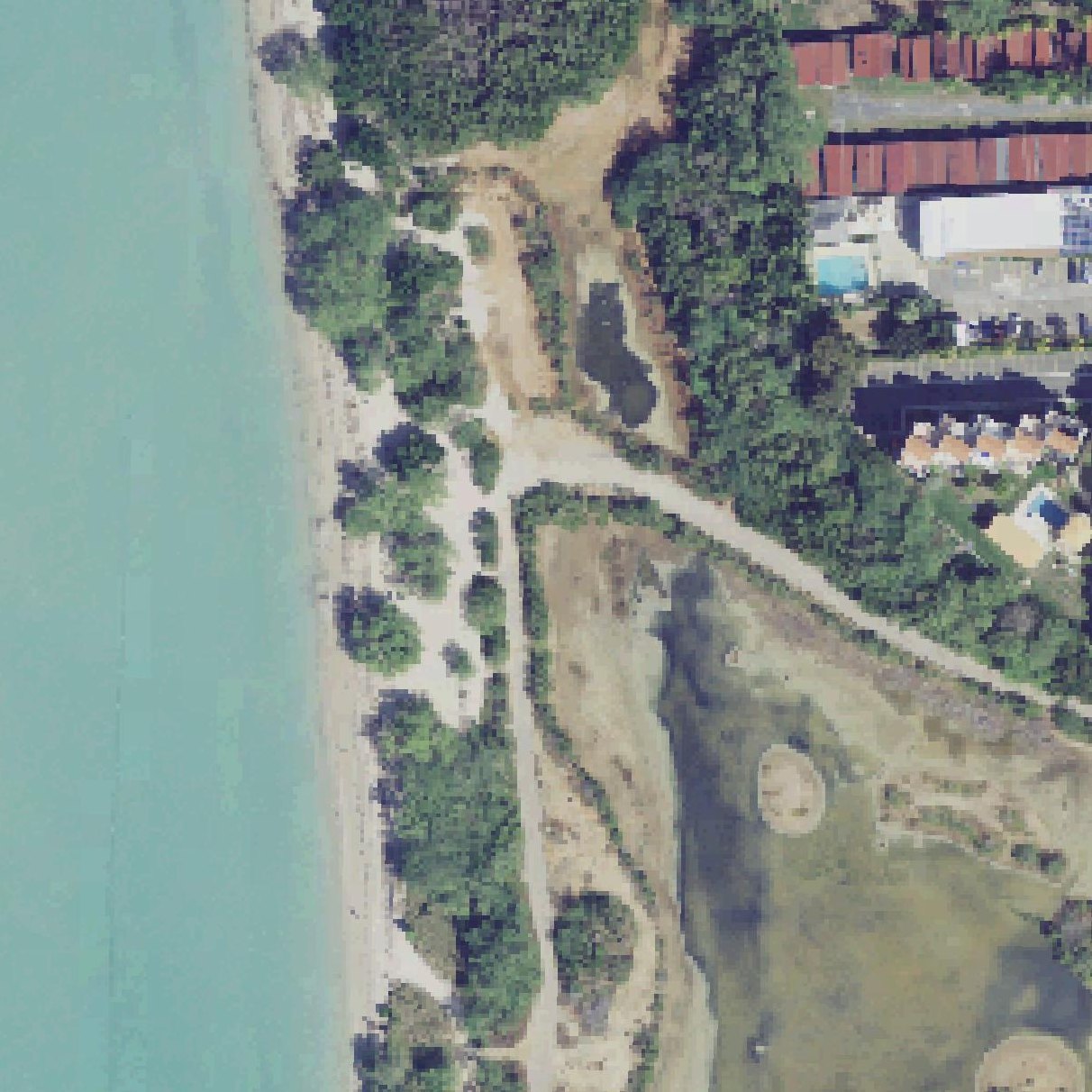 Aerial map of Playa El Combate Beach