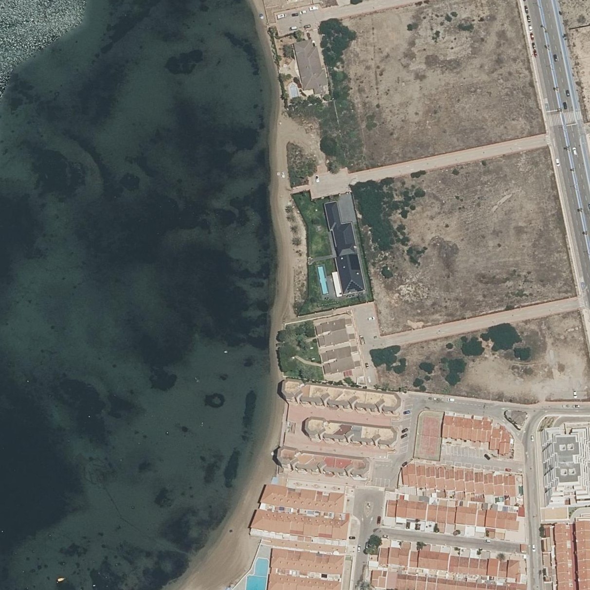 Aerial map of Playa El Galán