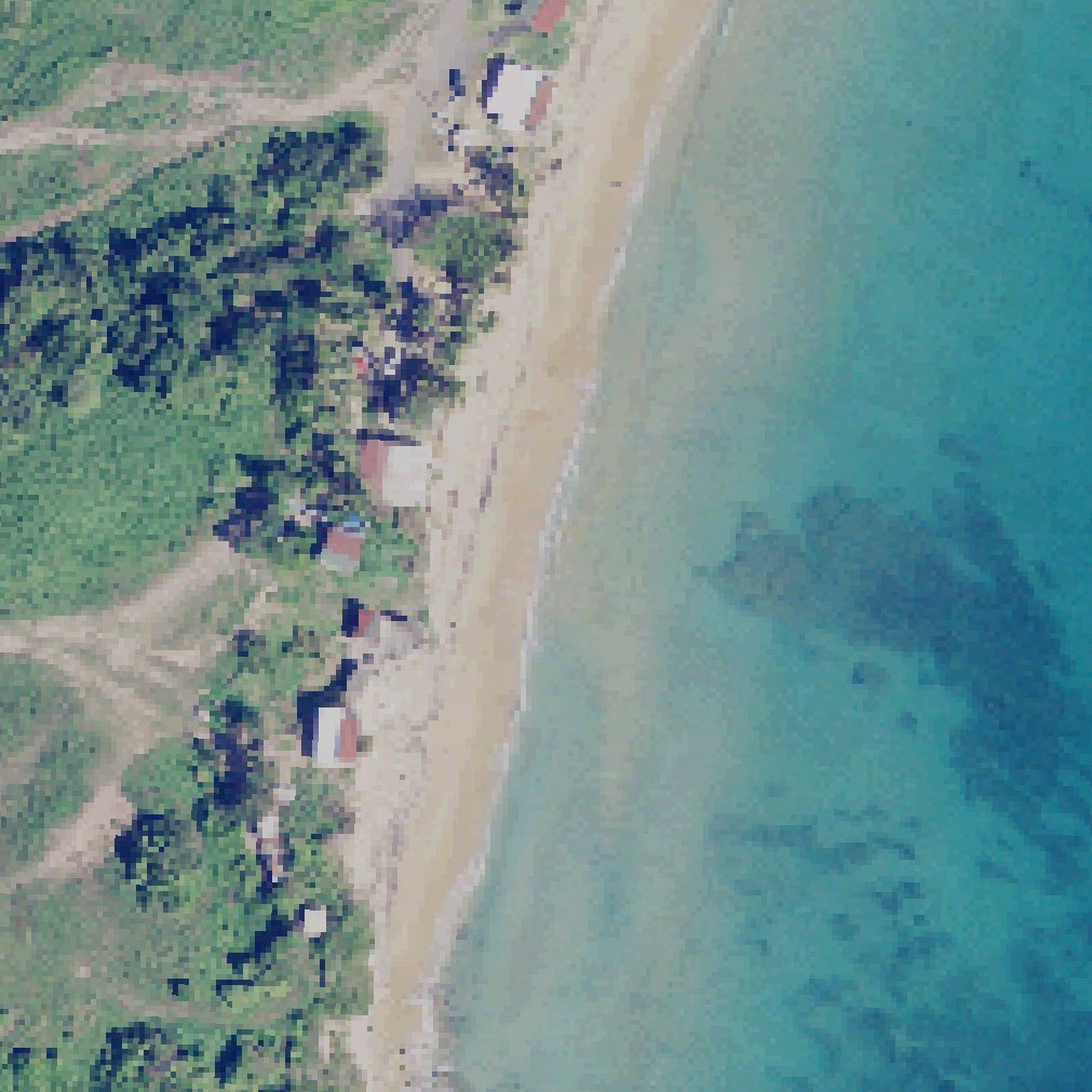 Aerial map of playa El Negro