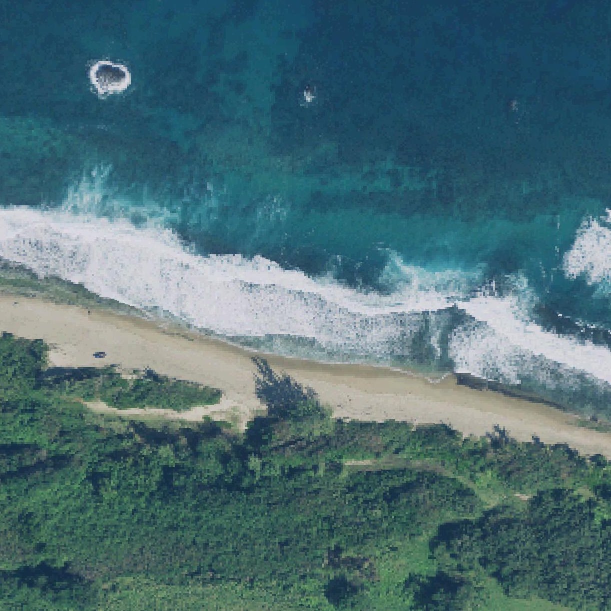 Aerial map of Playa El Pastillo