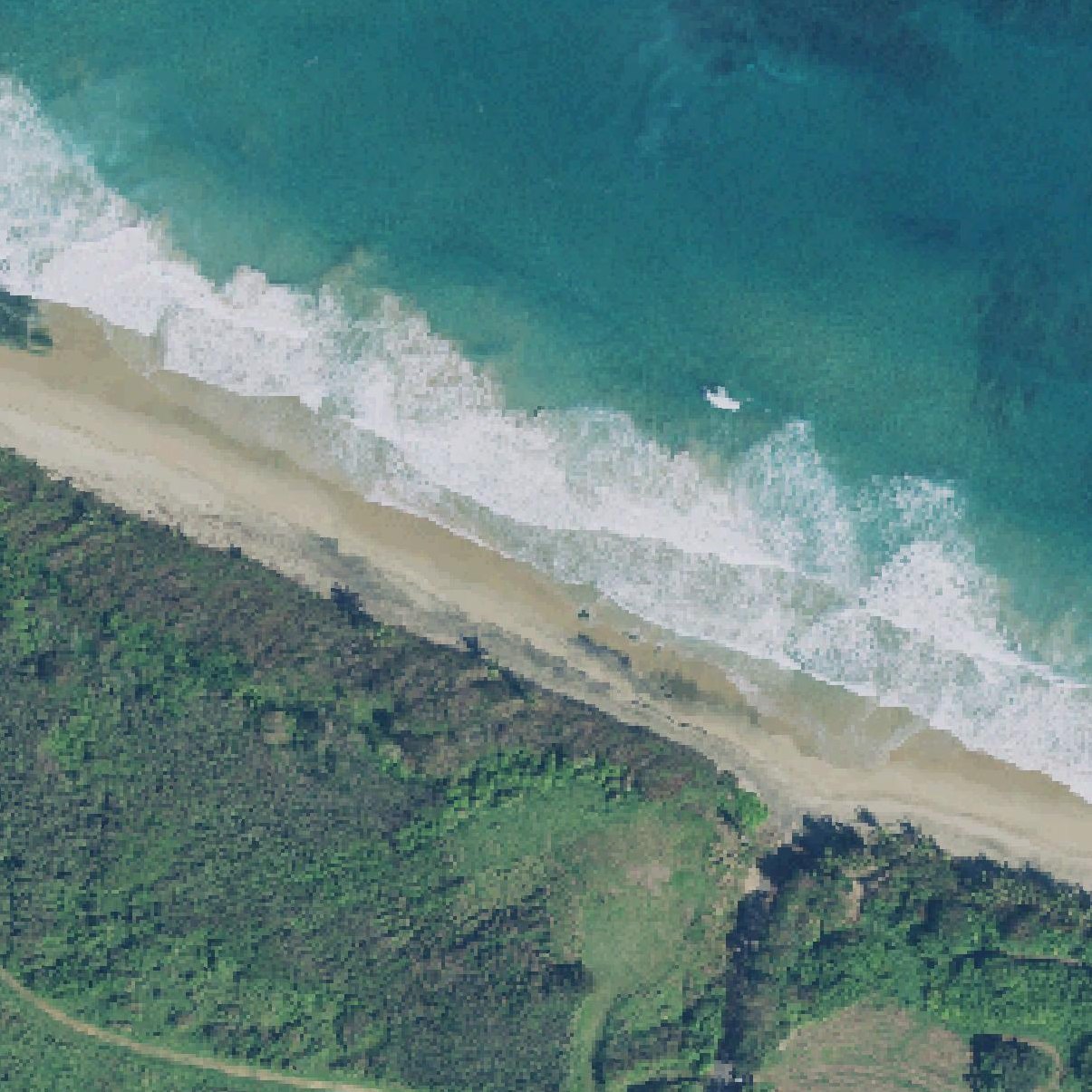 Aerial map of Playa El Pastillo