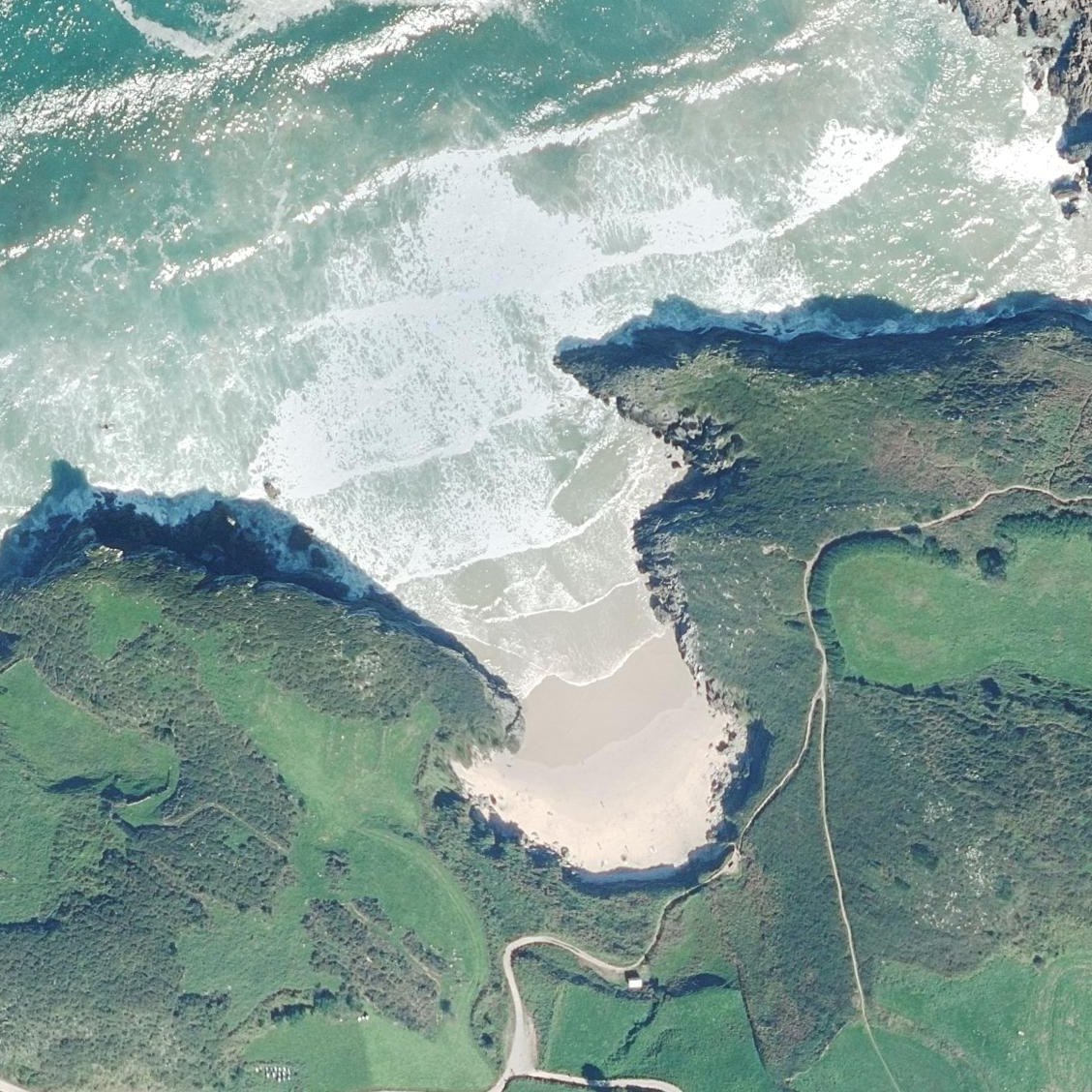 Aerial map of Playa el Portillu