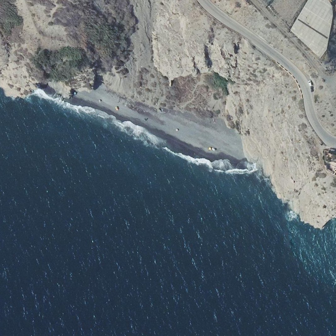 Aerial map of Playa El Ruso