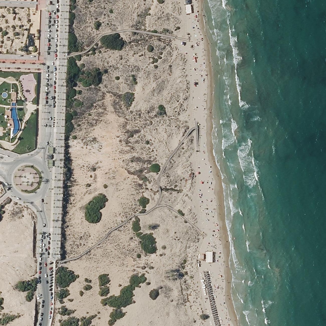 Aerial map of Playa Elche