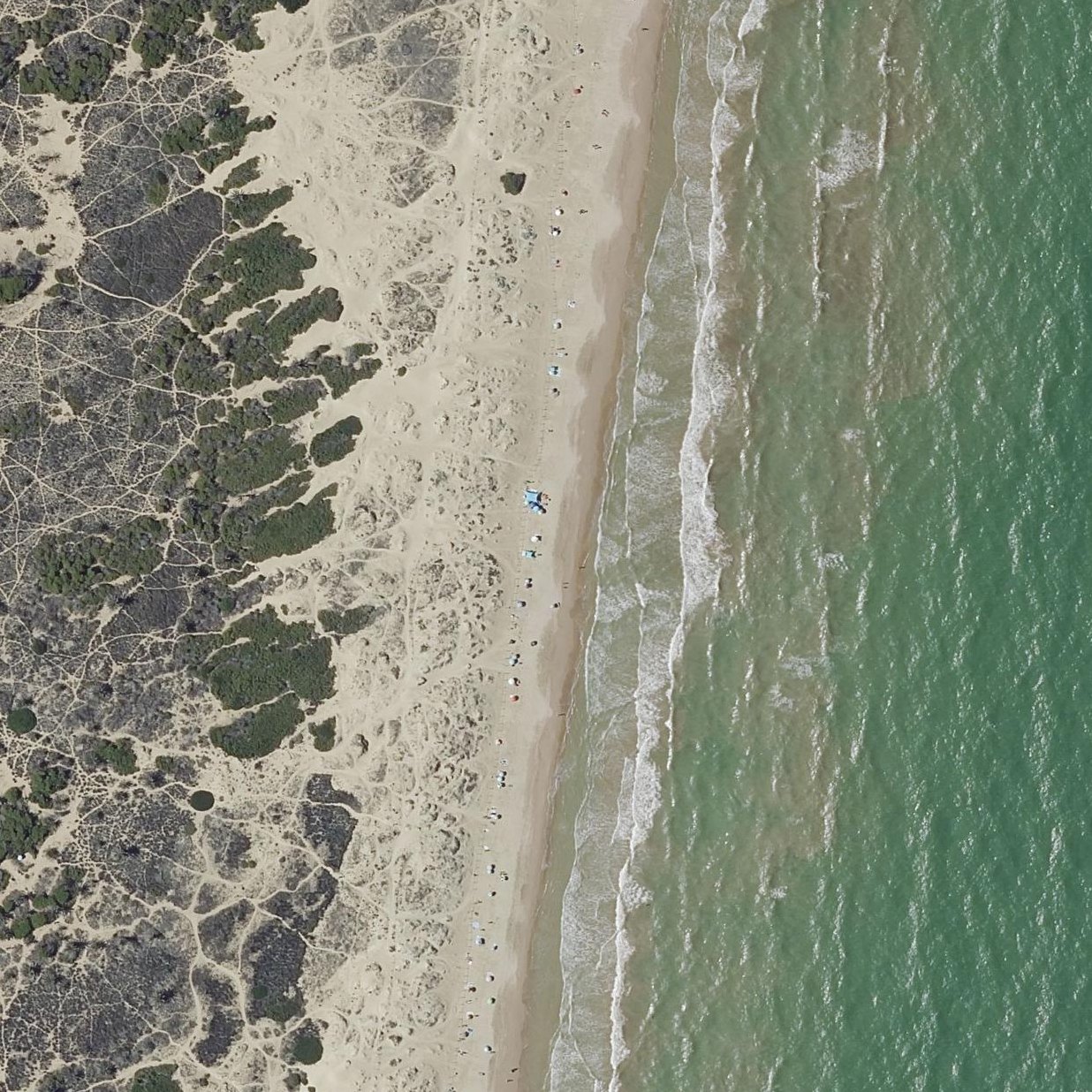 Aerial map of Playa Els Tossals