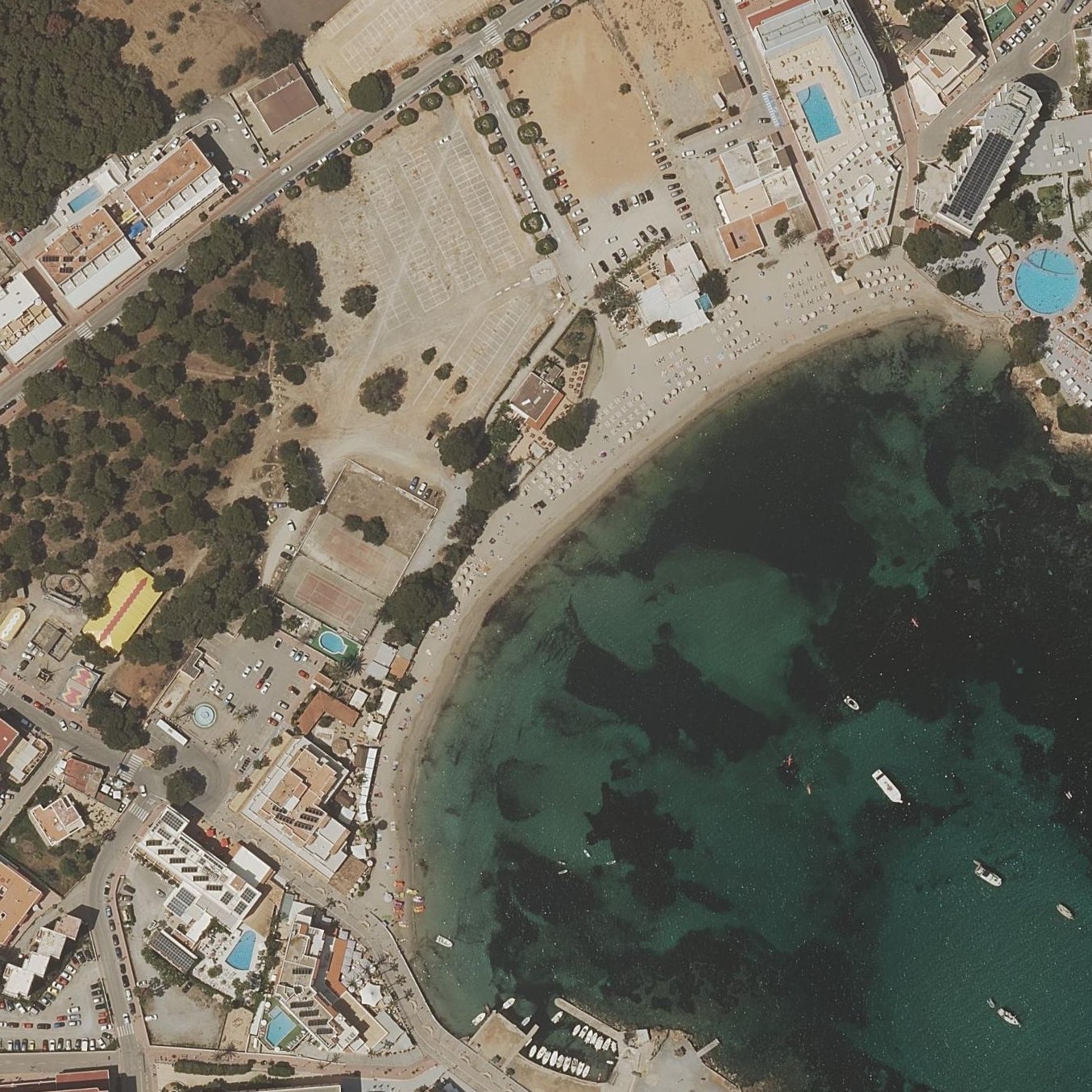 Aerial map of Playa Es Canar