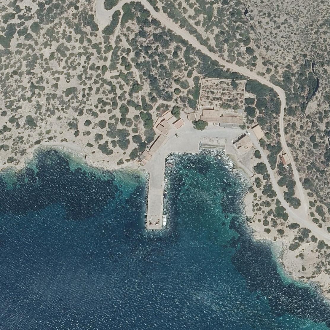Aerial map of Playa Es Moll