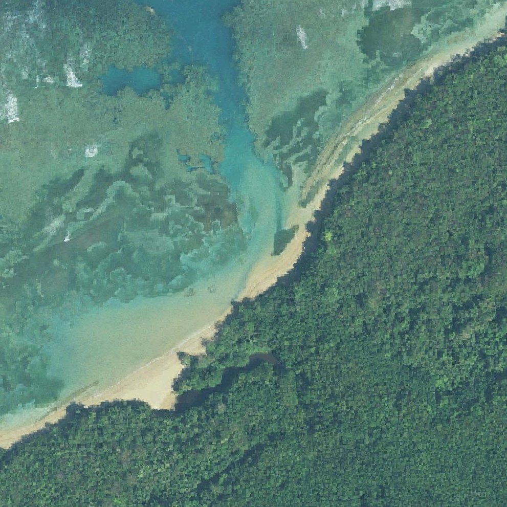 Aerial map of Playa Escondida