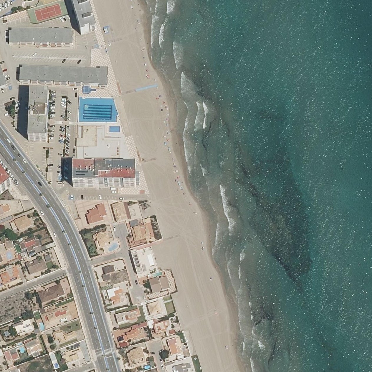 Aerial map of Playa Eurovosa
