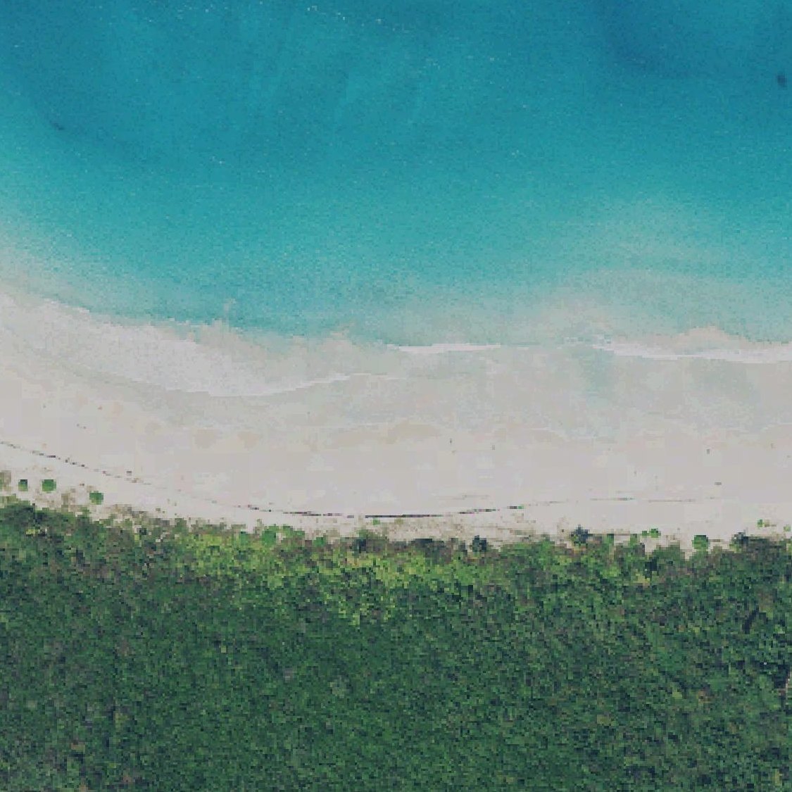Aerial map of Playa Flamenco Beach