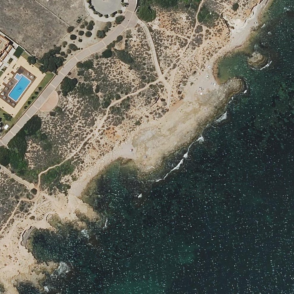 Aerial map of Playa fósil