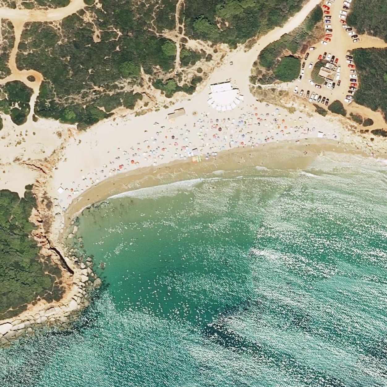 Aerial map of Playa Fuente del Gallo
