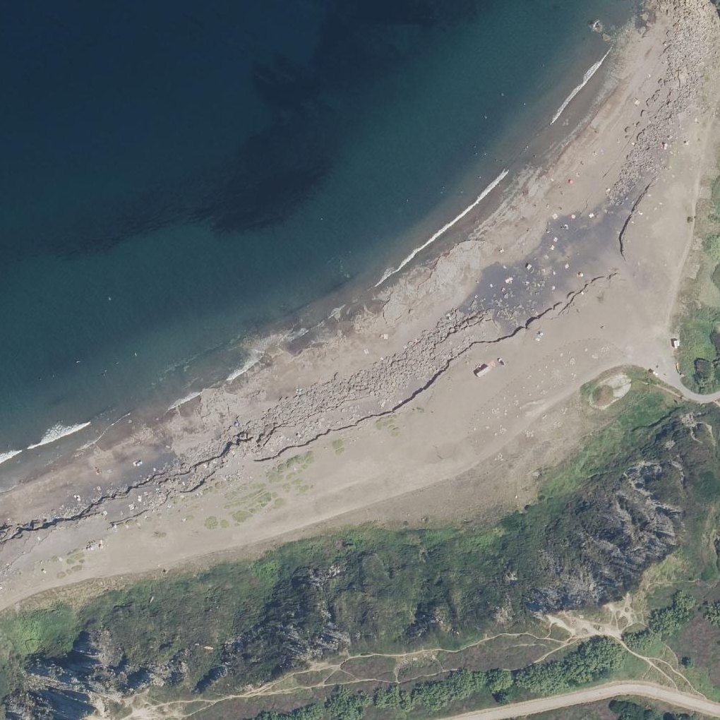 Aerial map of Playa Gorrondatxe