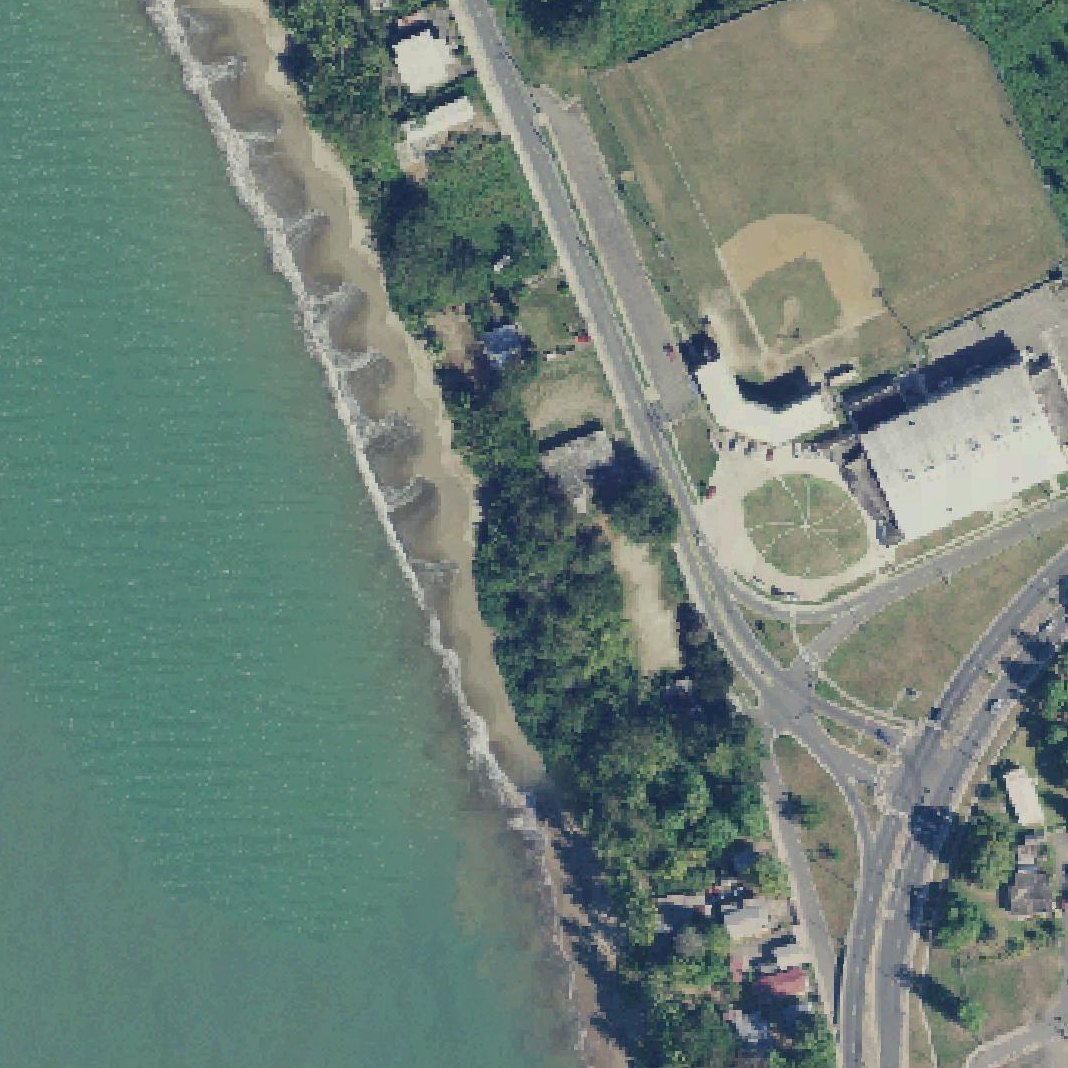 Aerial map of Playa Grande Beach