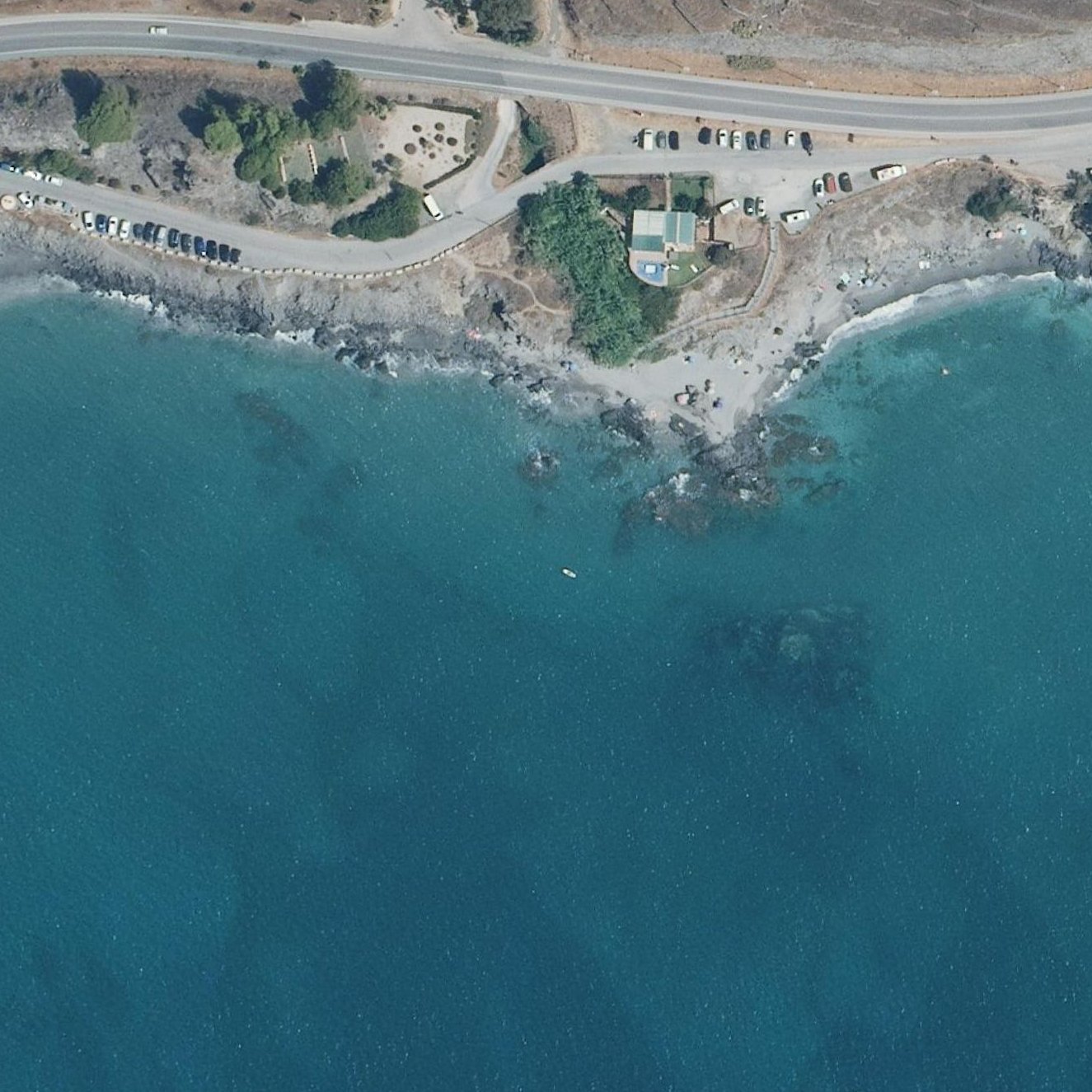 Aerial map of Playa Güilche