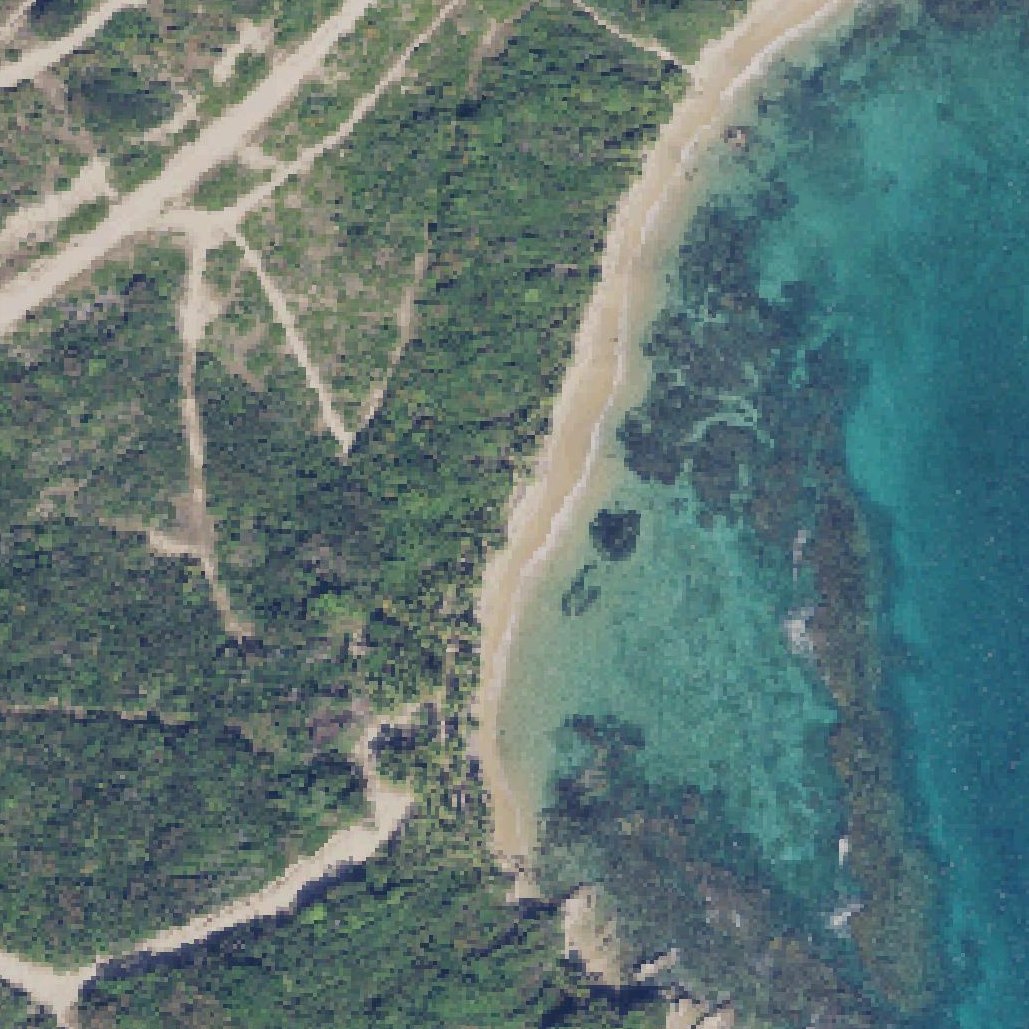 Aerial map of Playa Icacos