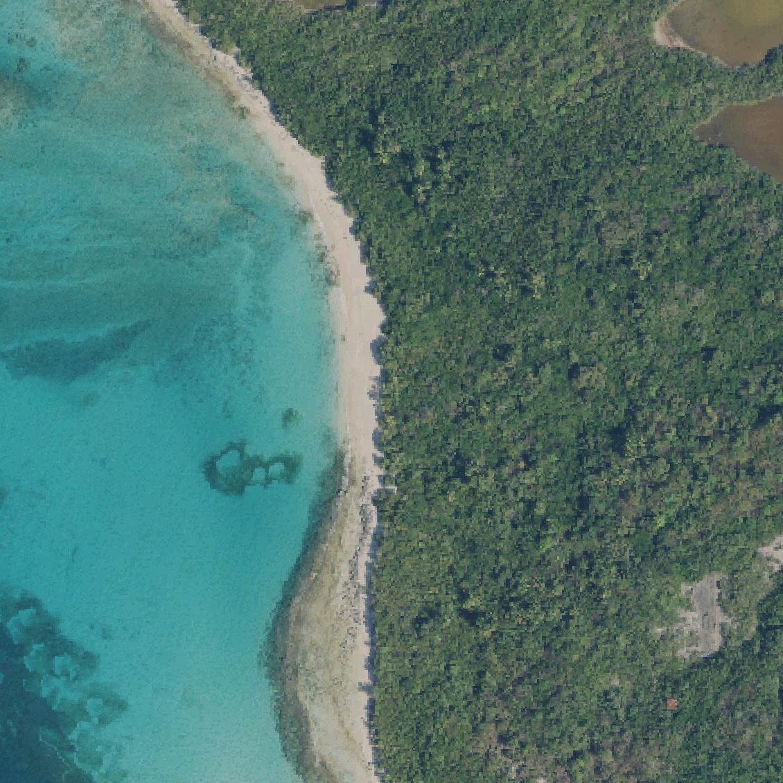 Aerial map of Playa Icacos