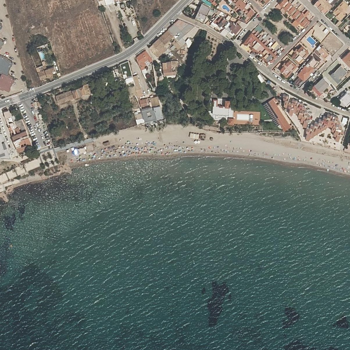 Aerial map of Playa Isla Plana