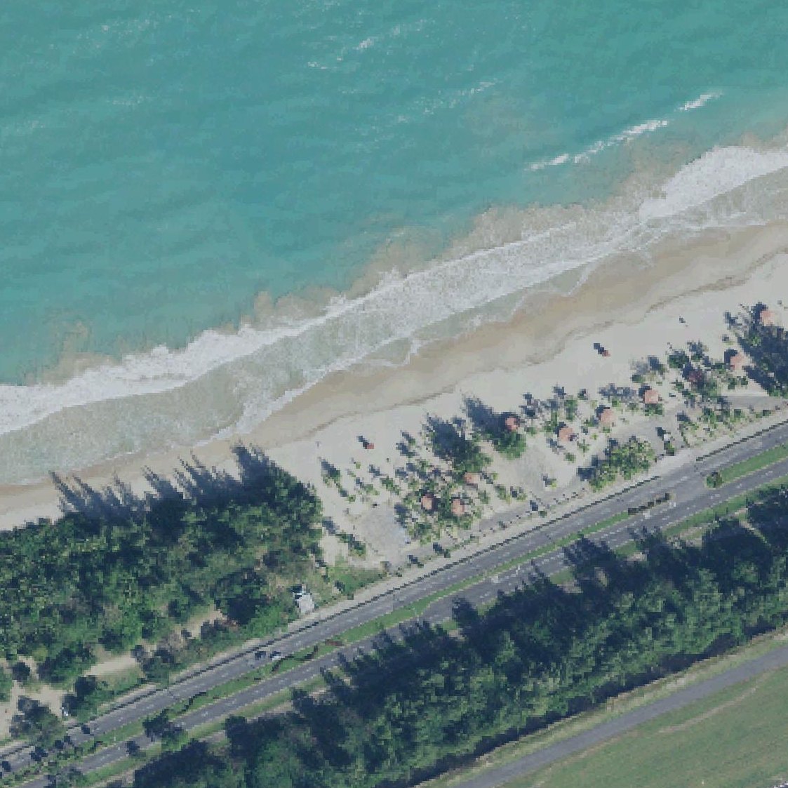 Aerial map of Playa Isla Verde