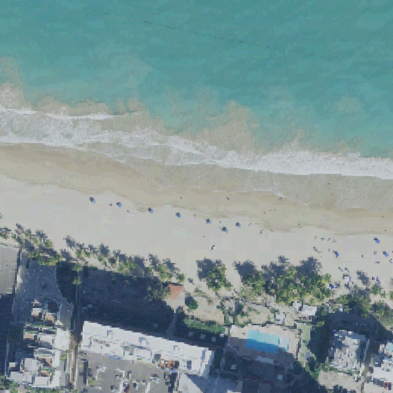 Aerial map of Playa Isla Verde