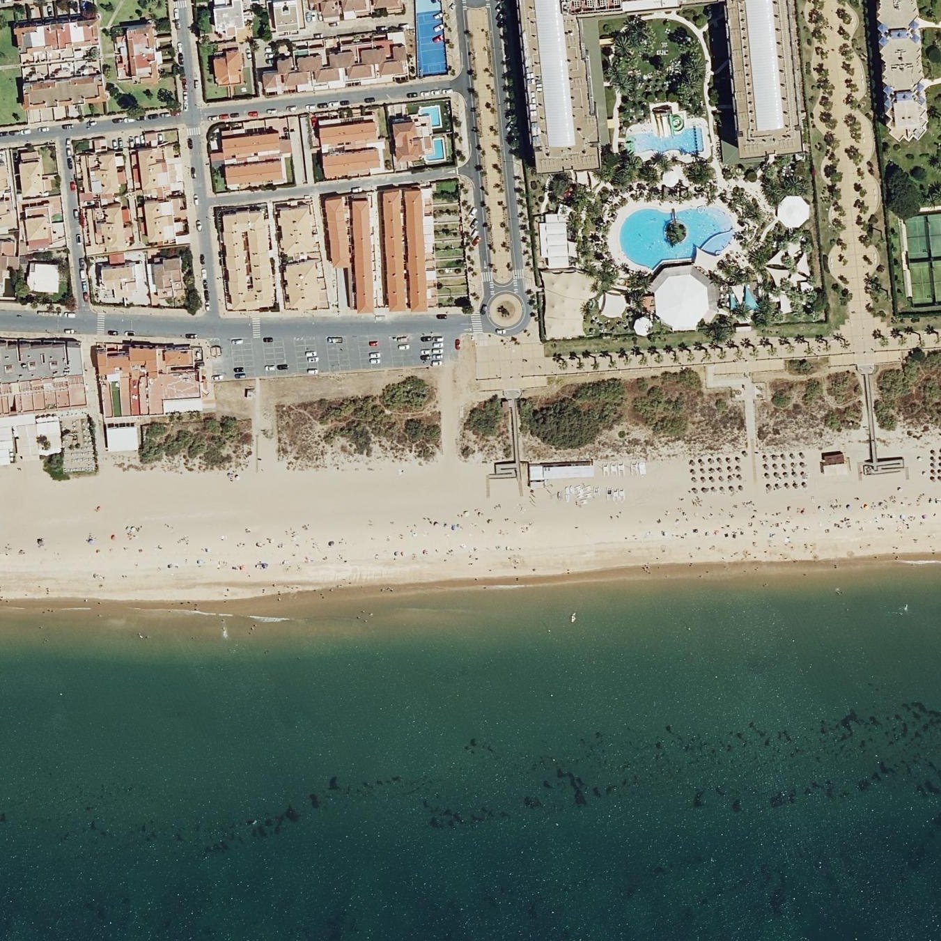 Aerial map of Playa Islantilla