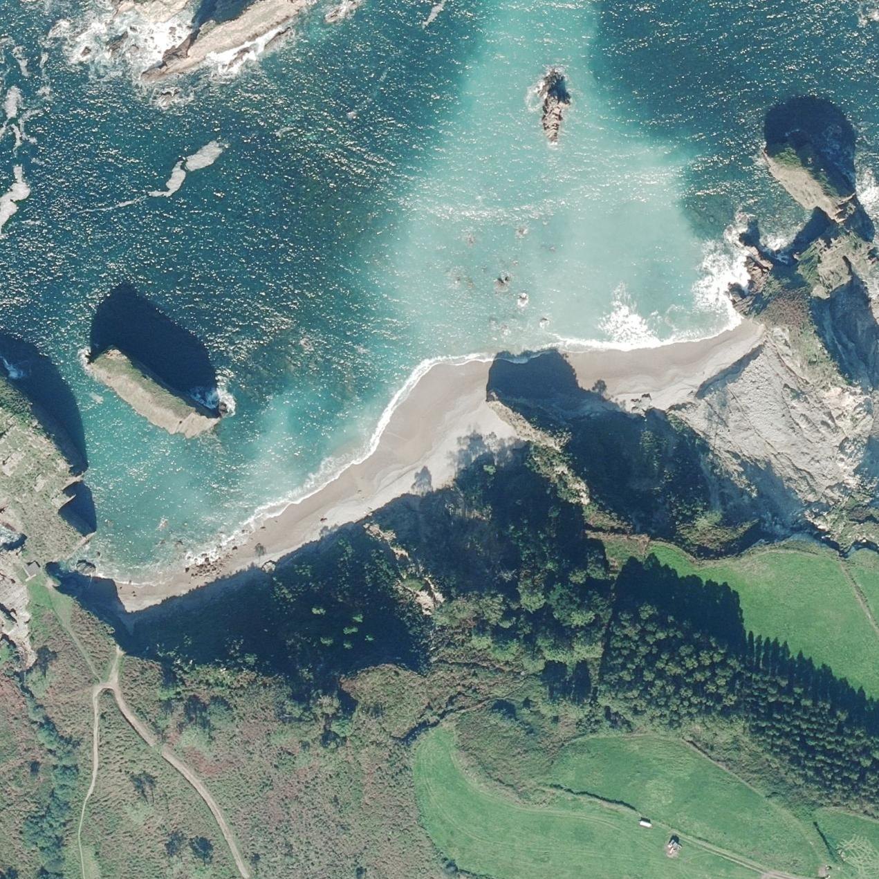 Aerial map of Playa La Barquera