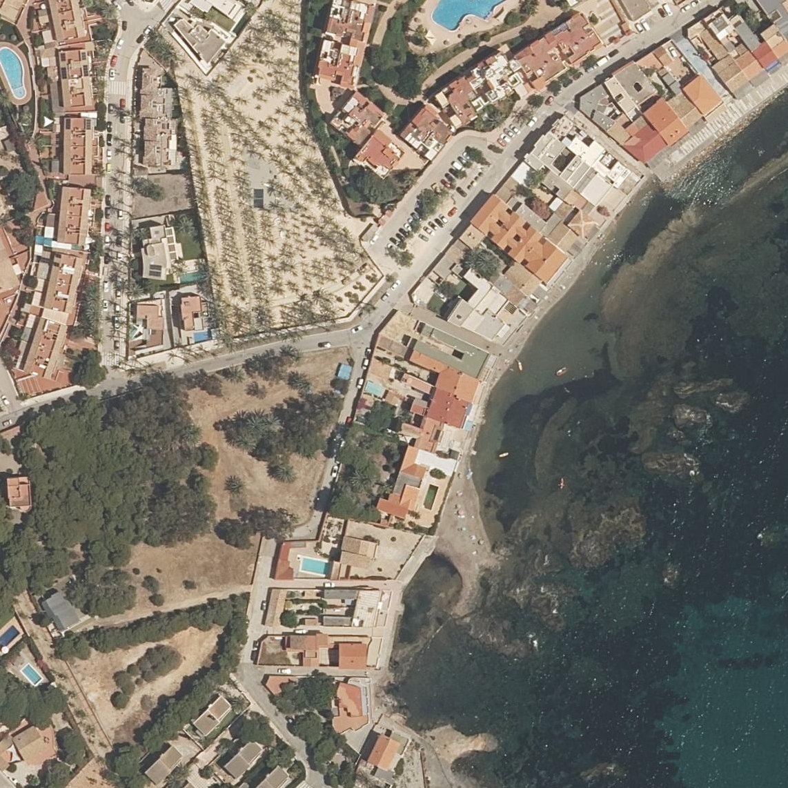 Aerial map of Playa la Barra