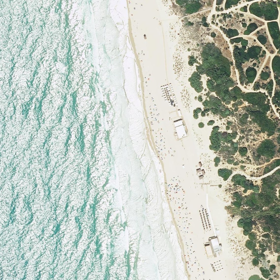 Aerial map of Playa la Barrosa