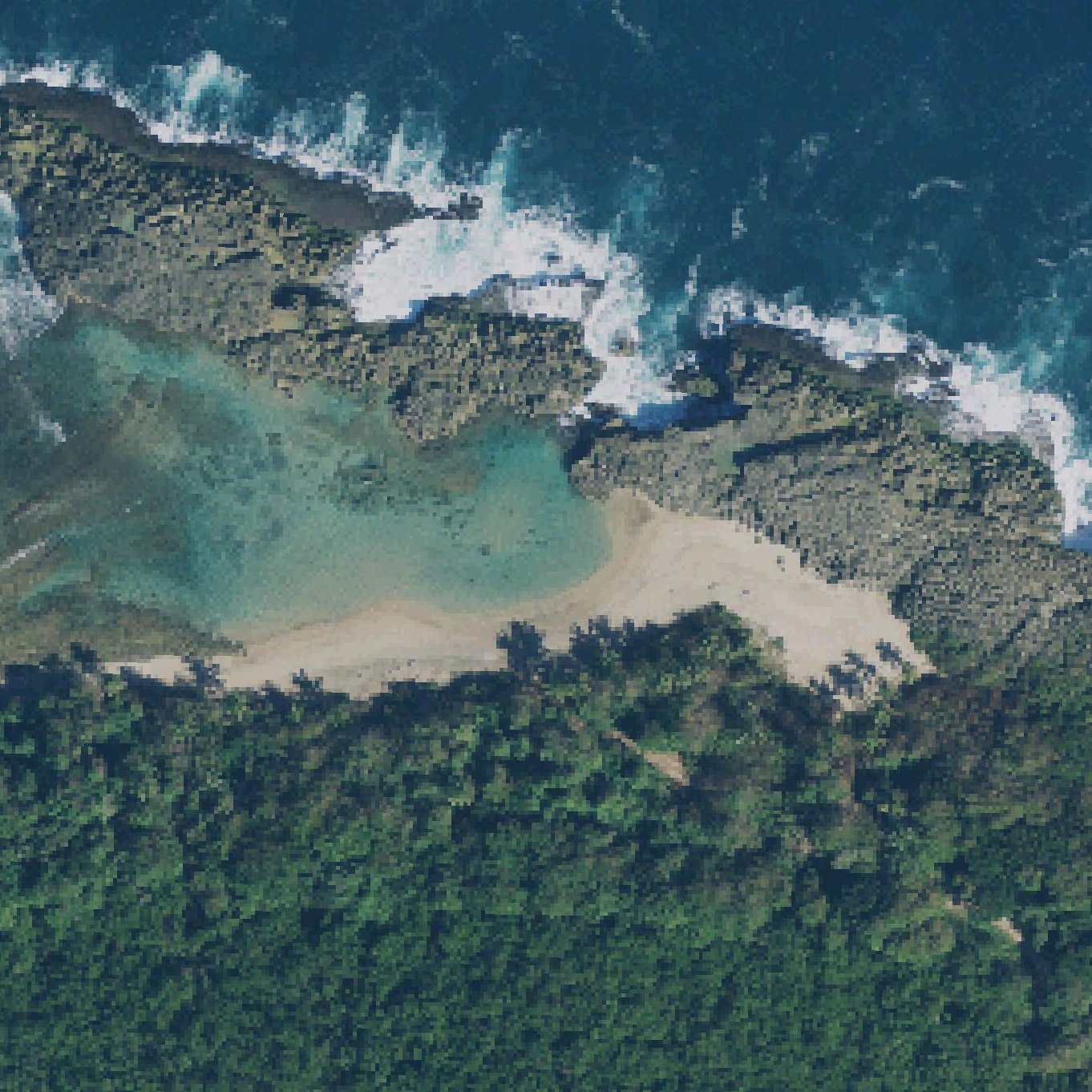 Aerial map of Playa La Esperanza Beach