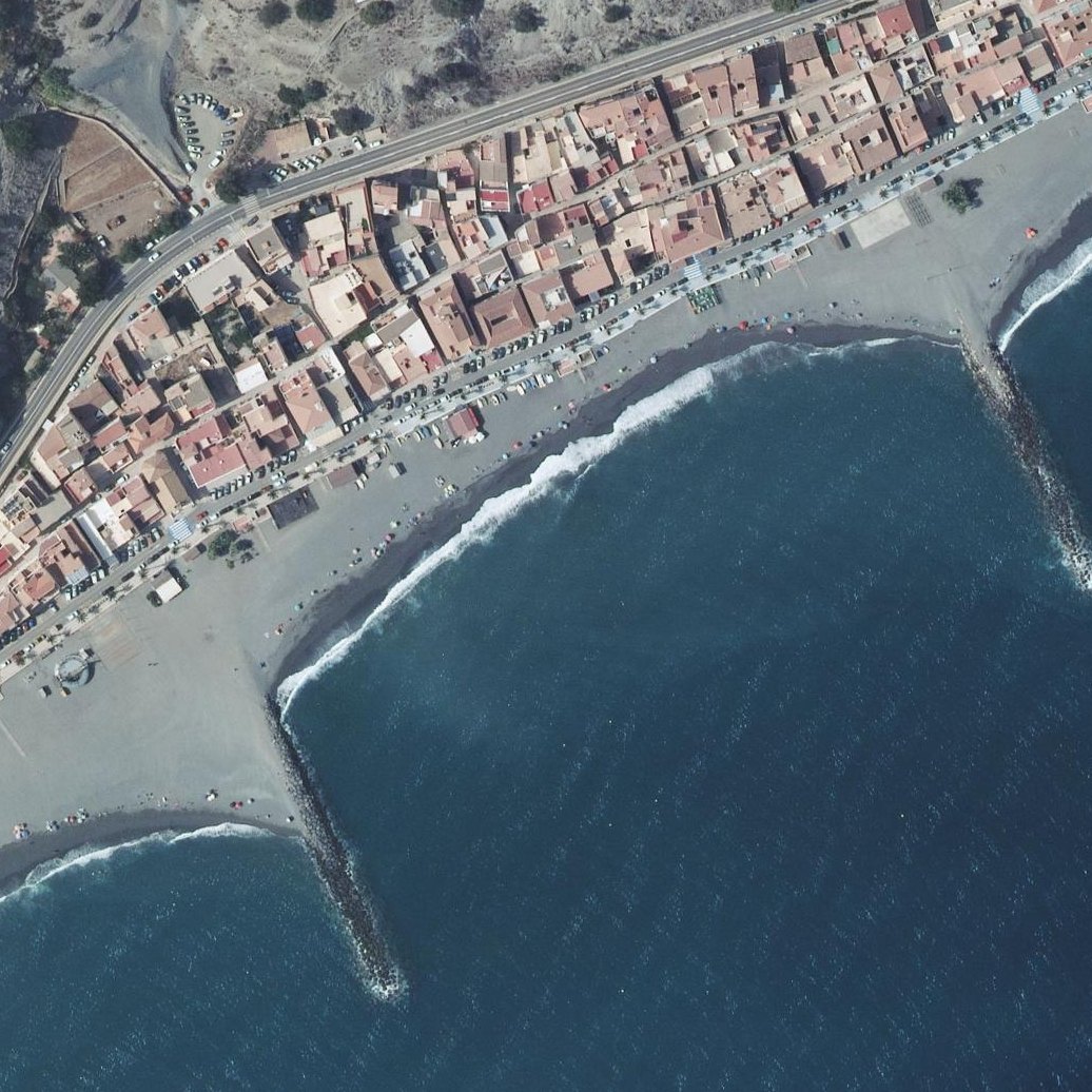 Aerial map of Playa La Mamola