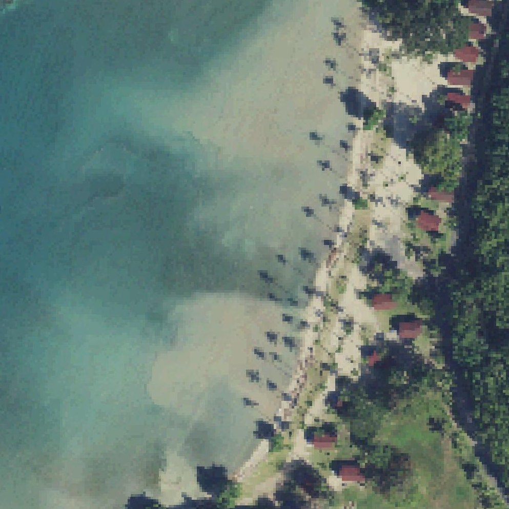 Aerial map of Playa La Mela Cabo Rojo