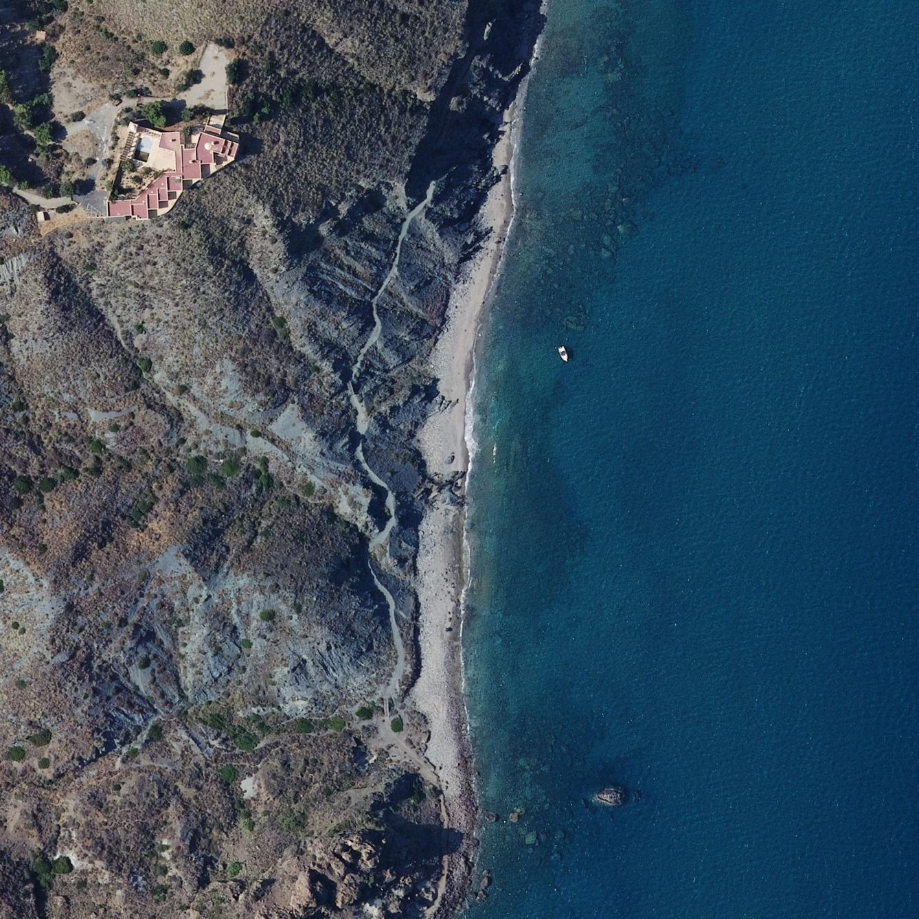 Aerial map of Playa La Mena