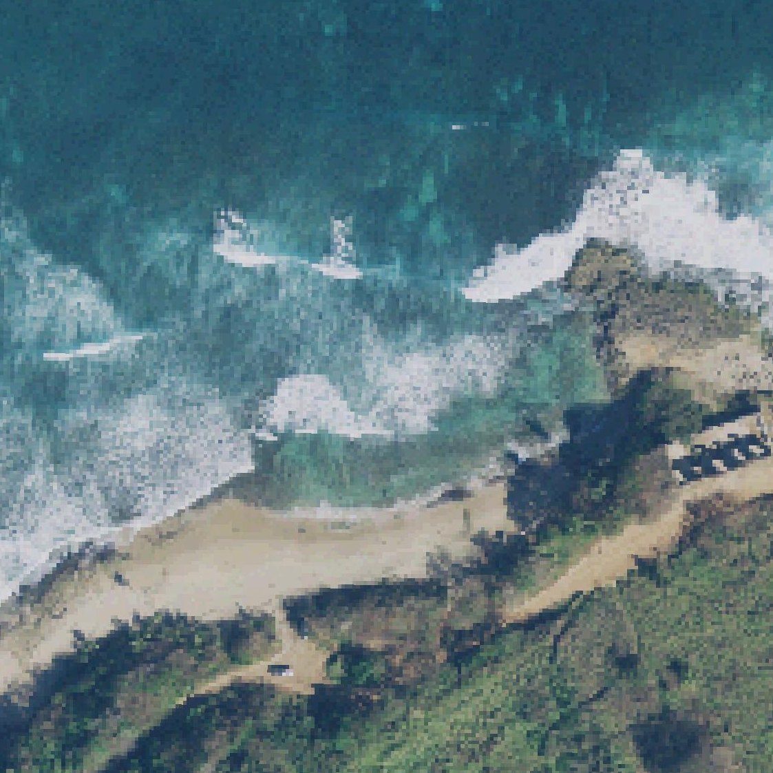 Aerial map of Playa La Ruina